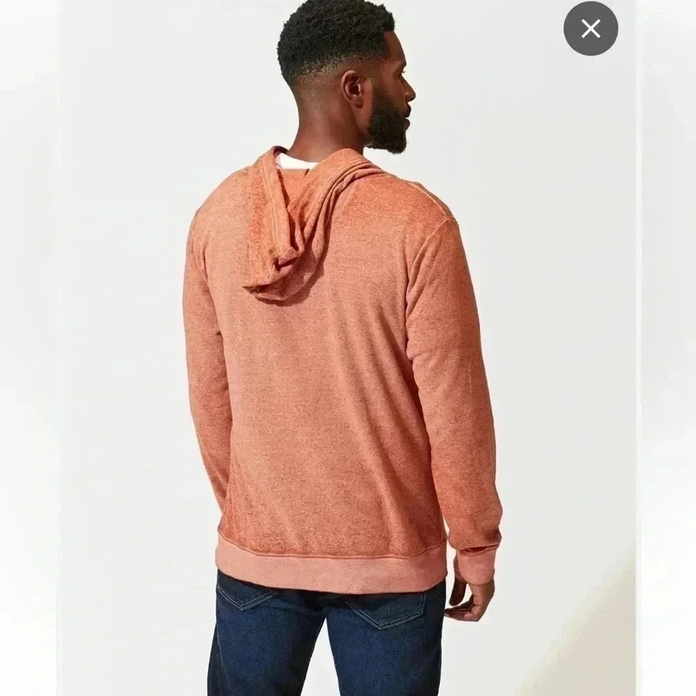 Threads 4 Thought  Men’s Burnout ‎ Fleece Pullover  Hoodie Sz L